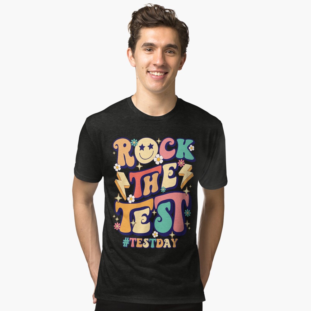 Rock The Test T-Shirt Funny School Professor Teacher Gift Rock The Test T-Shirt Funny School Professor Teacher Gift