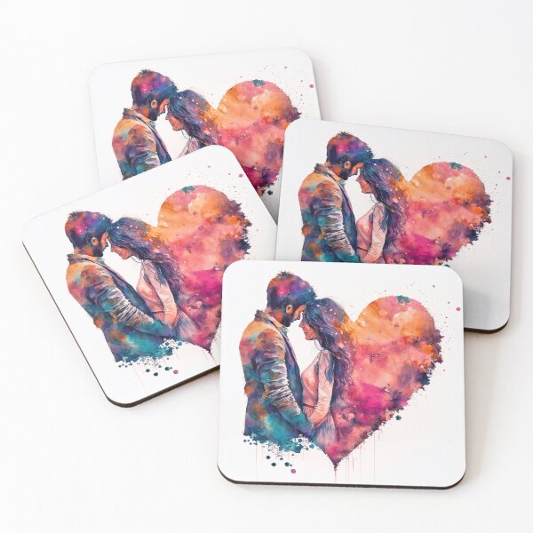 Item preview, Romantic couple with heart designed and sold by knuppify.