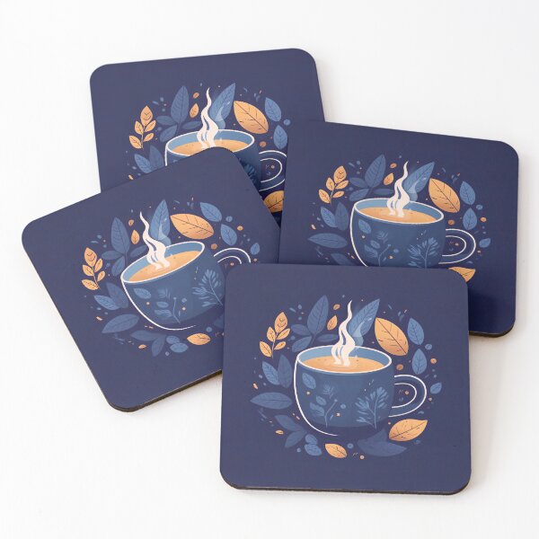 Item preview, cup of coffee with leaves designed and sold by SingularChan.