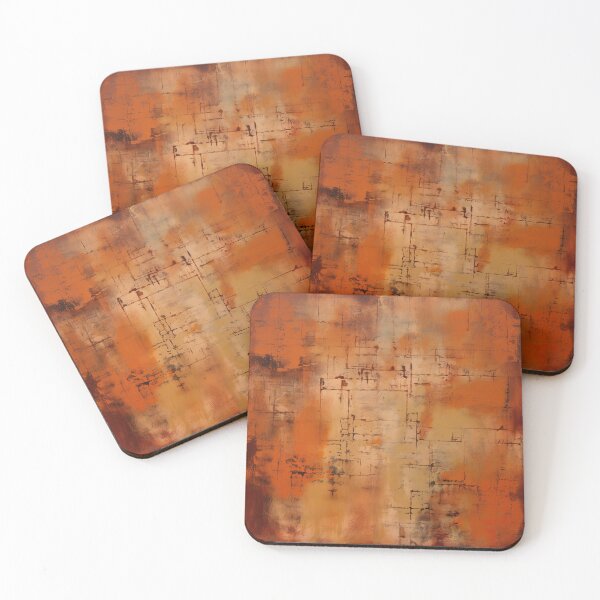 Item preview, Modern Art Burnt Orange & Rust Print designed and sold by mpraytor.