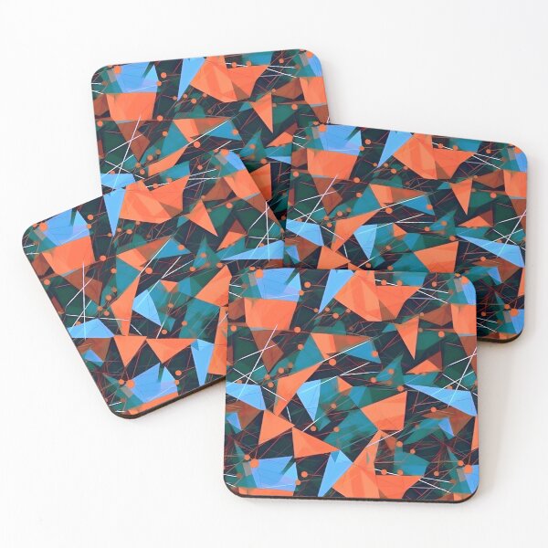 Item preview, Abstract refractions and dots pattern designed and sold by AiBroughtToLife.