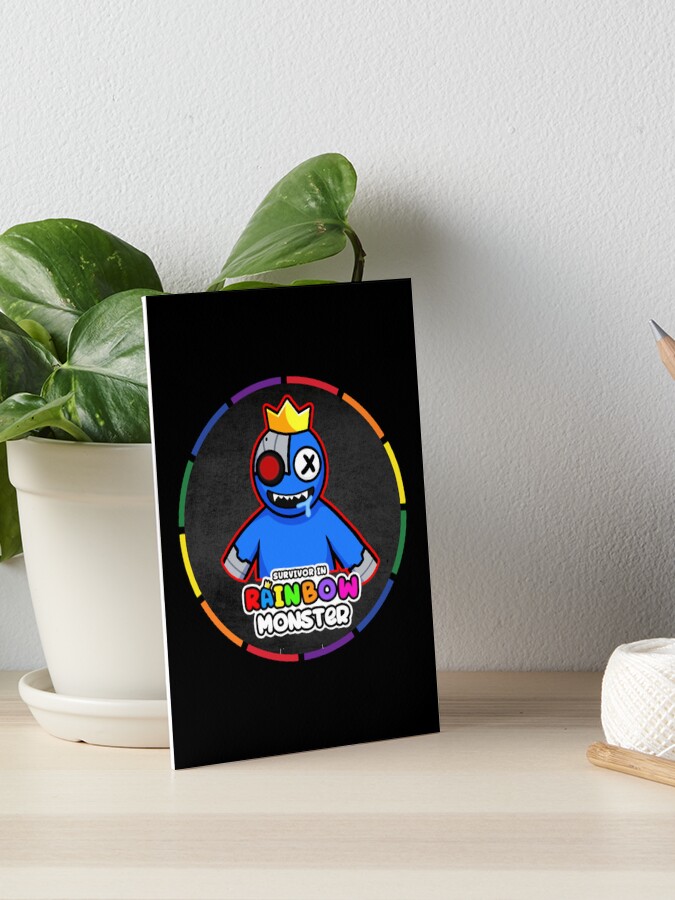 Colorful circular frame RAINBOW MONSTER with dark background, Blue Rainbow  Friends. Blue Roblox Rainbow Friends Character, roblox, video  game.Halloween  Art Board Print for Sale by Mycutedesings-1