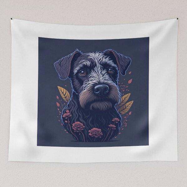 Item preview, Futuristic Schnauzer Art| Cybernetic Canine Print| Pixelated Schnauzer Design designed and sold by RedArtG09.
