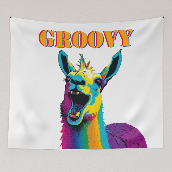 Item preview, Pop Art Groovy Llama  designed and sold by mtperspective.