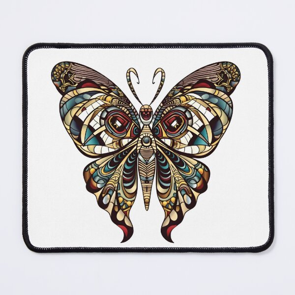 Item preview, Tribal-inspired Butterfly with Bold and Colourful Wings designed and sold by MizarPixelArt.
