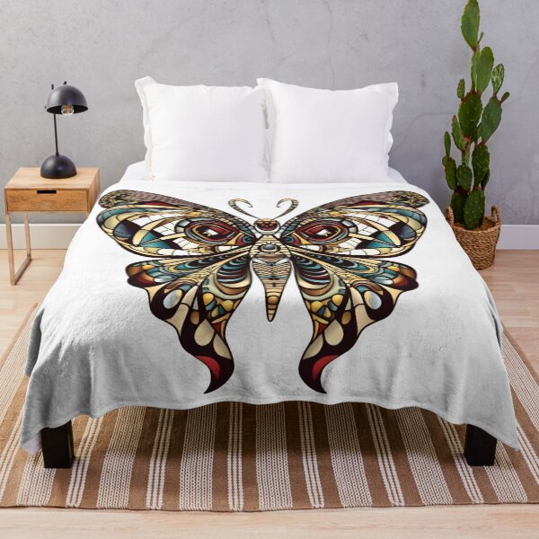 Item preview, Tribal-inspired Butterfly with Bold and Colourful Wings designed and sold by MizarPixelArt.