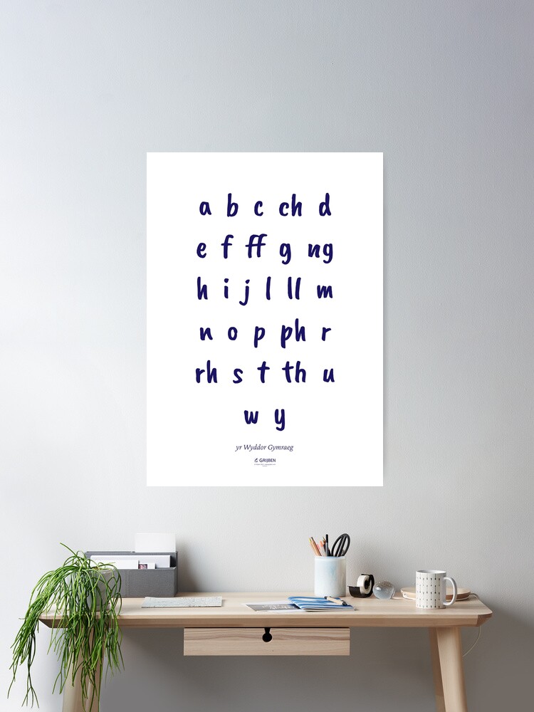 Thumbnail 2 of 3, Poster, The Welsh Alphabet designed and sold by Grijben.