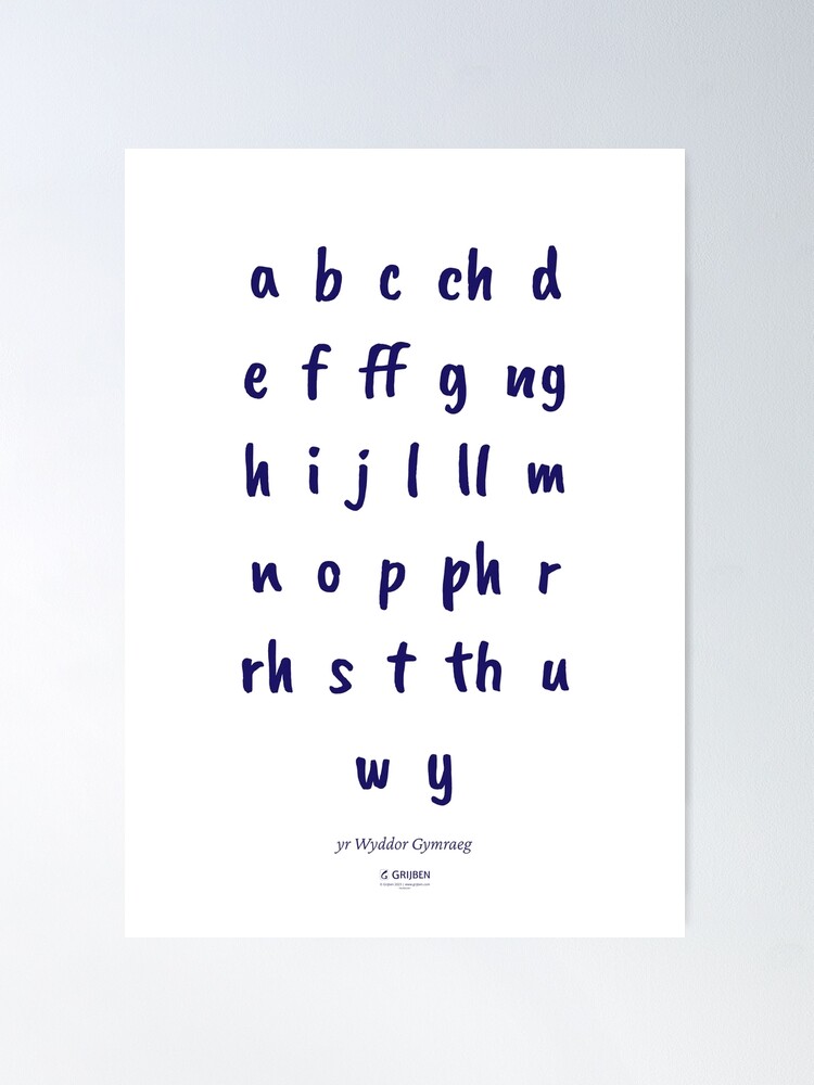 Thumbnail 1 of 3, Poster, The Welsh Alphabet designed and sold by Grijben.