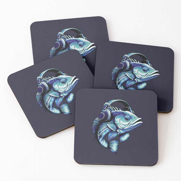 Item preview, Fish with headphones designed and sold by DerSenat.