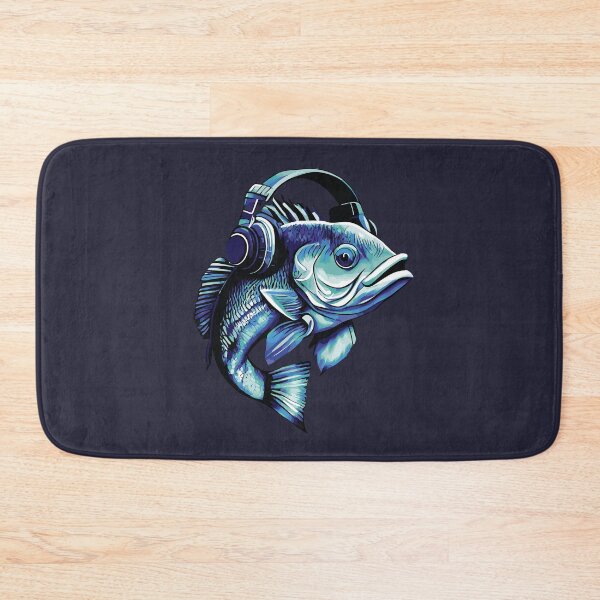 Item preview, Fish with headphones designed and sold by DerSenat.