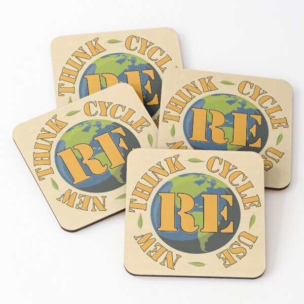 Item preview, RE Cycle Use New Think Environmental Logo designed and sold by MadfishDesigns.