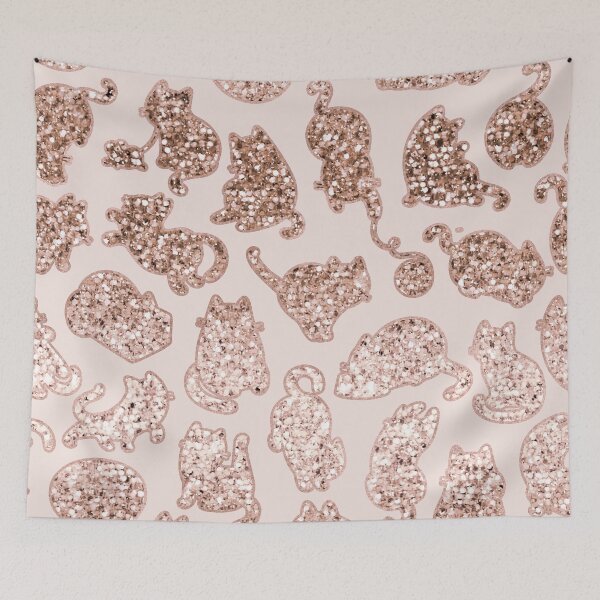 Item preview, Rose gold glittering kittens designed and sold by RoseAesthetic.
