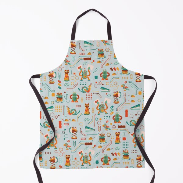 Item preview, Cute and Colorful Robots in green, orange, yellow and reddish colors on a light green circuit board background designed and sold by Melissa Plugge-Dekker.