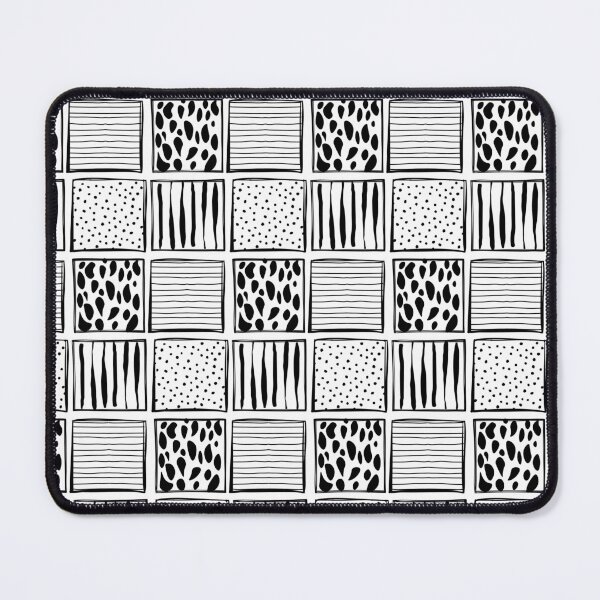 Item preview,  Dots and Lines in  Squares -  black and white designed and sold by LaBelleMaison.