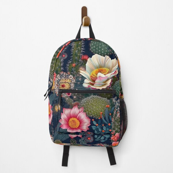 Item preview, Blooming Cacti Vintage Floral Cactuses Pattern designed and sold by SecretDicer.