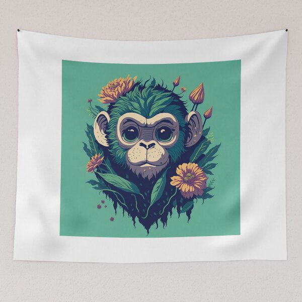 Item preview, vintage monkey Print| Retro Ape Artwork designed and sold by RedArtG09.