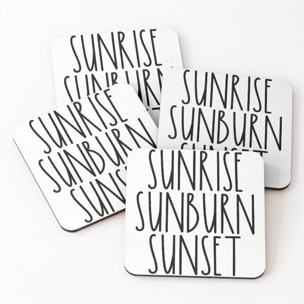 Aperçu de l'œuvre Sunrise Sunburn Sunset Rae Dunn Inspired Farmhouse Decor créée et vendue par FineElephant.