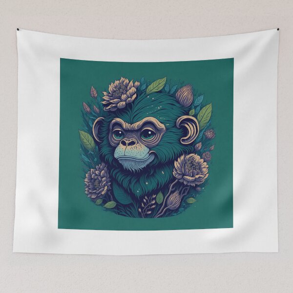 Item preview, Old-School Primate Print designed and sold by RedArtG09.