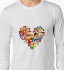Junk-Food-Liebes-Herz Langarmshirt
