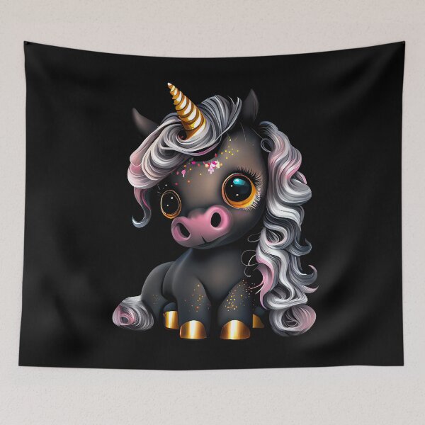 Item preview, Cute Baby Black Unicorn designed and sold by Mike Notis.
