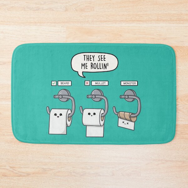 Item preview, They See Me Rollin' - Funny Toilet Paper Pun designed and sold by LEFDDesigns.