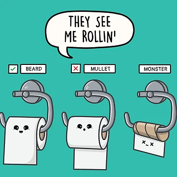 Vorschaubild zum Design They See Me Rollin' - Funny Toilet Paper Pun von LEFDDesigns