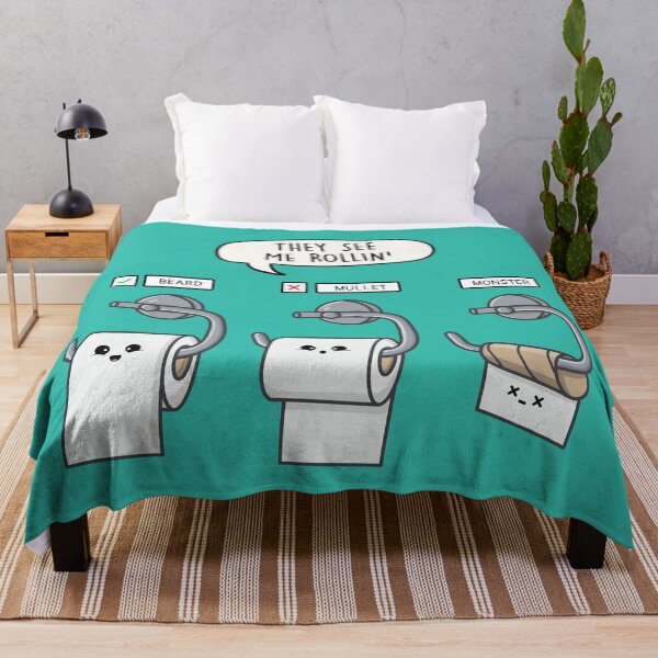 Item preview, They See Me Rollin' - Funny Toilet Paper Pun designed and sold by LEFDDesigns.