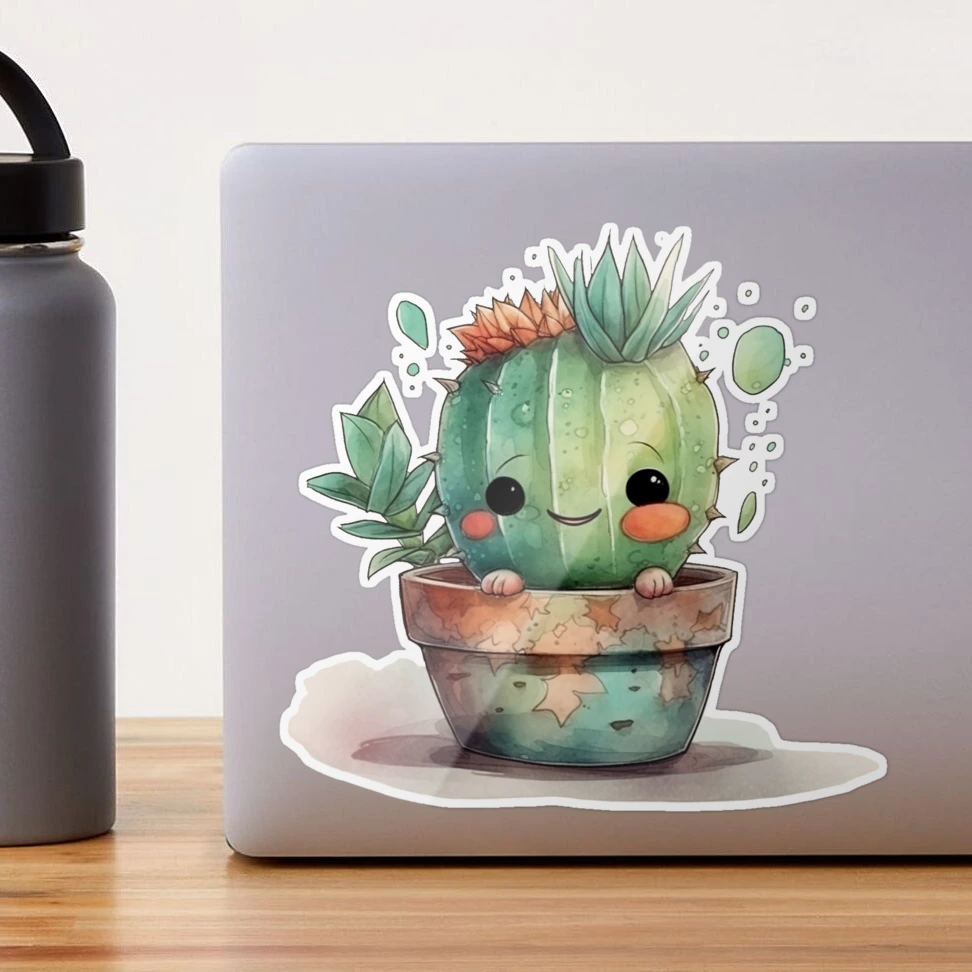 Cute Cactus Character, Kawaii Style, Happy Prickles, Funny Succulent  graphic Sticker for Sale by Unfound-Designs