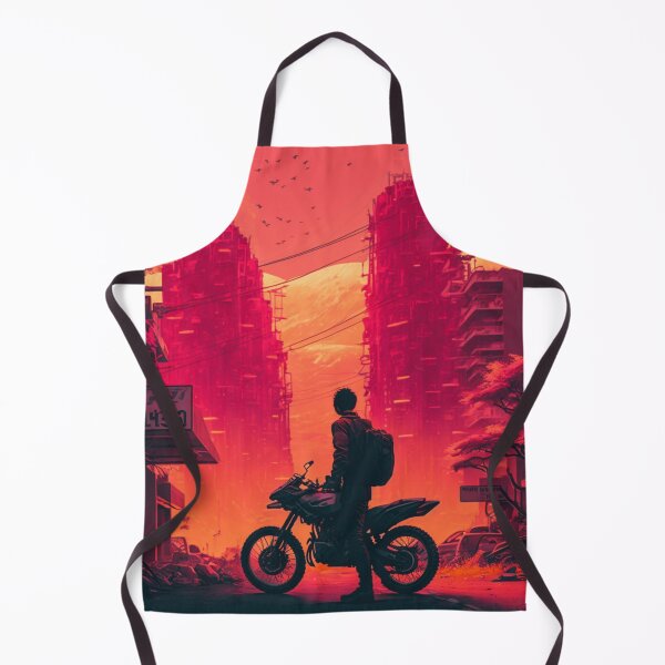Item preview, 80s Synthwave Man On A Motorbike In Asian City designed and sold by Nightarcade.