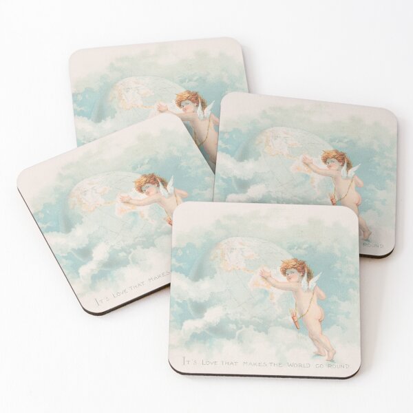 Item preview, Vintage Postcard Its Love That Makes The World Go Round designed and sold by Antiquated Art.