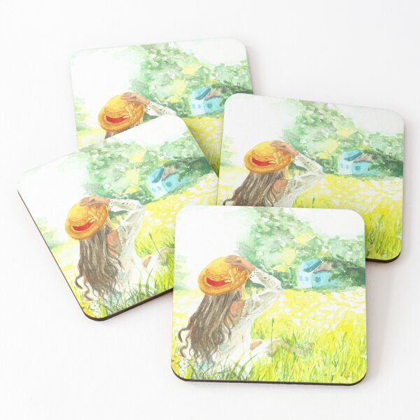 Item preview, Watercolour painting Girl with hat No2 designed and sold by cupofju.