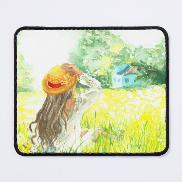 Item preview, Watercolour painting Girl with hat No2 designed and sold by cupofju.