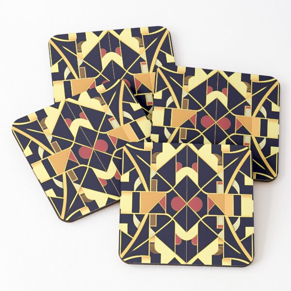 Item preview, Floral  Black and Gold Gatsby Art Deco Inspired Patterns  designed and sold by Tamas Das.