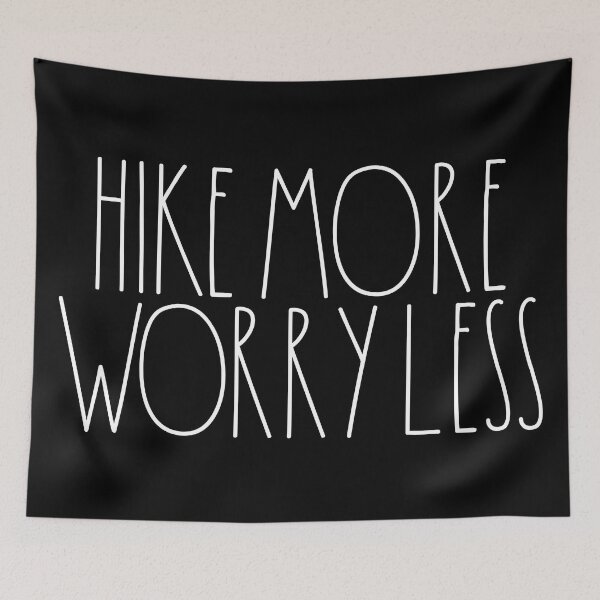 Artikelvorschau, Hike More Worry Less White Rae Dunn Inspired Farmhouse Decor entworfen und verkauft von FineElephant.