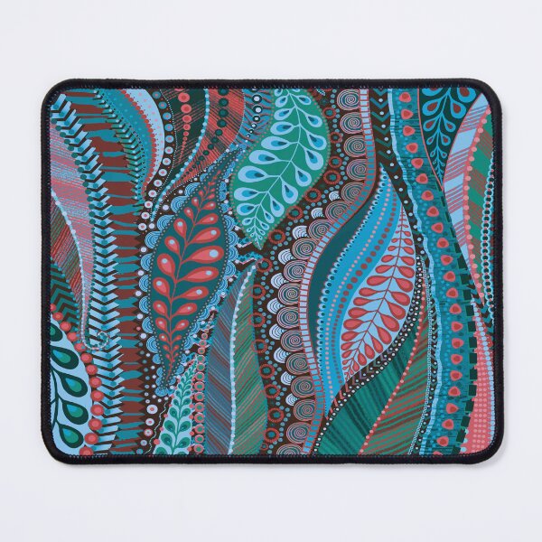 Item preview, Abstract leaves in blue by Maxine Gadd  designed and sold by Maxine Gadd.