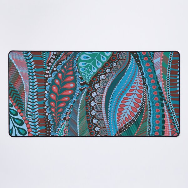 Item preview, Abstract leaves in blue by Maxine Gadd  designed and sold by Maxine Gadd.