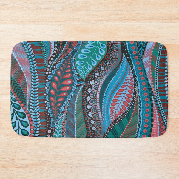 Item preview, Abstract leaves in blue by Maxine Gadd  designed and sold by Maxine Gadd.