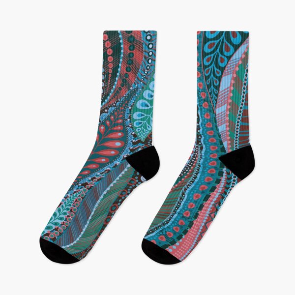 Item preview, Abstract leaves in blue by Maxine Gadd  designed and sold by Maxine Gadd.