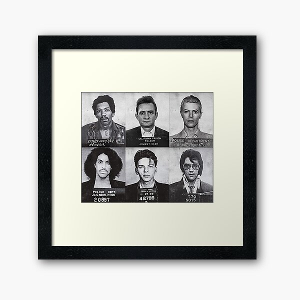 Famous Mug Shot Framed Art Print