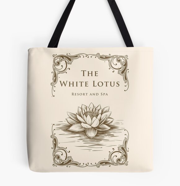 The White Lotus Tote Bag Tanya Mcquoid Totes the White 