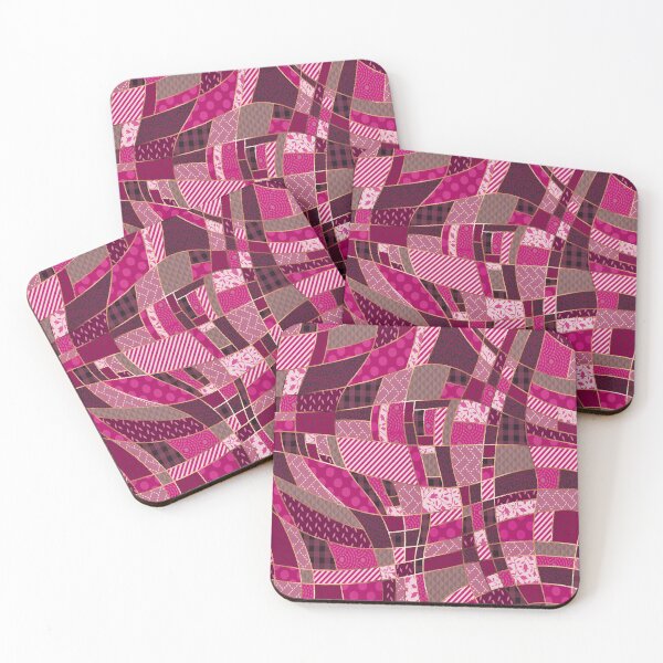 Item preview, Crazy pink patchwork design by Maxine Gadd  designed and sold by Maxine Gadd.