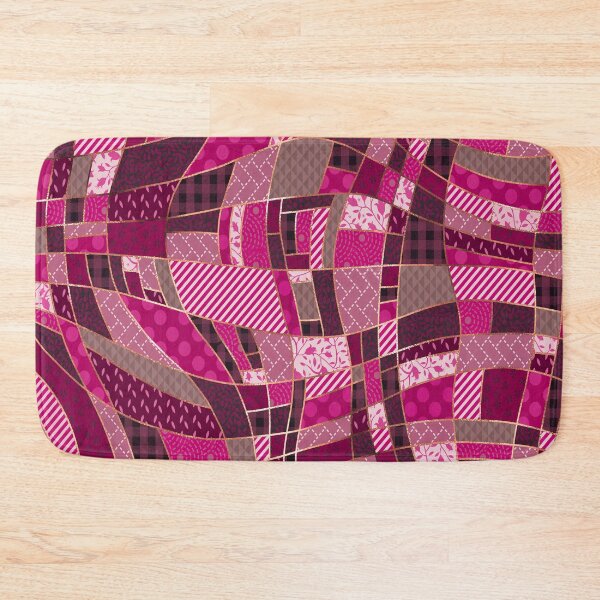 Item preview, Crazy pink patchwork design by Maxine Gadd  designed and sold by Maxine Gadd.