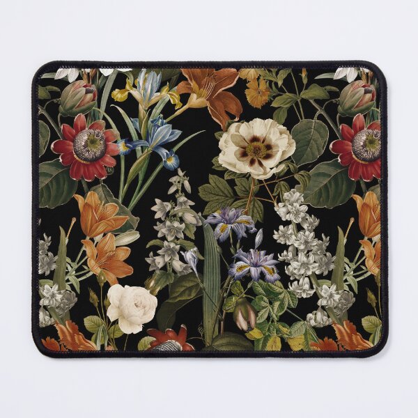 Item preview, Vintage Flower Black Botanical Night Garden Nightgarden designed and sold by UtArt.