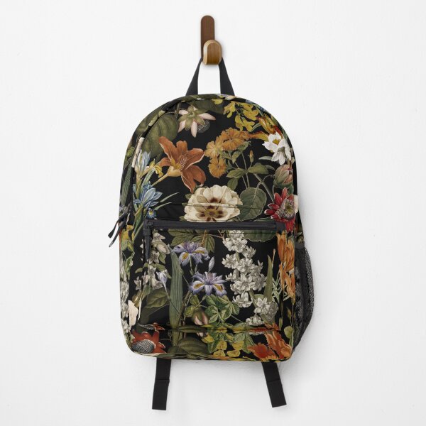 Item preview, Vintage Flower Black Botanical Night Garden Nightgarden designed and sold by UtArt.