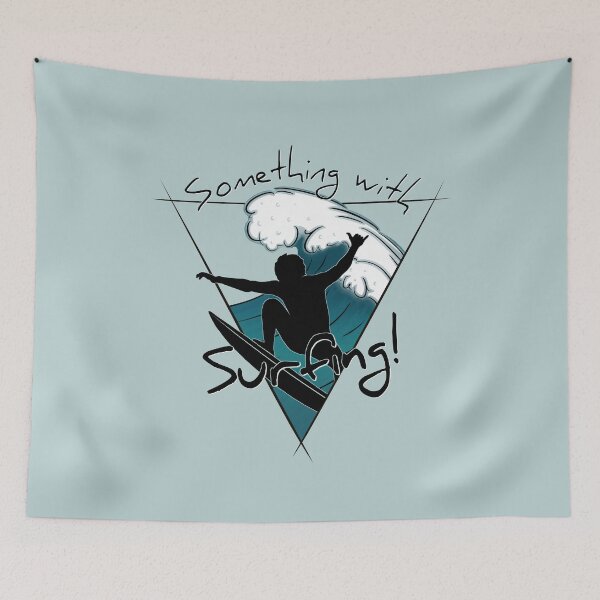 Item preview, Something With Surfing Cool Wave Aerial Surfer Silhouette designed and sold by Skizzenmonster.