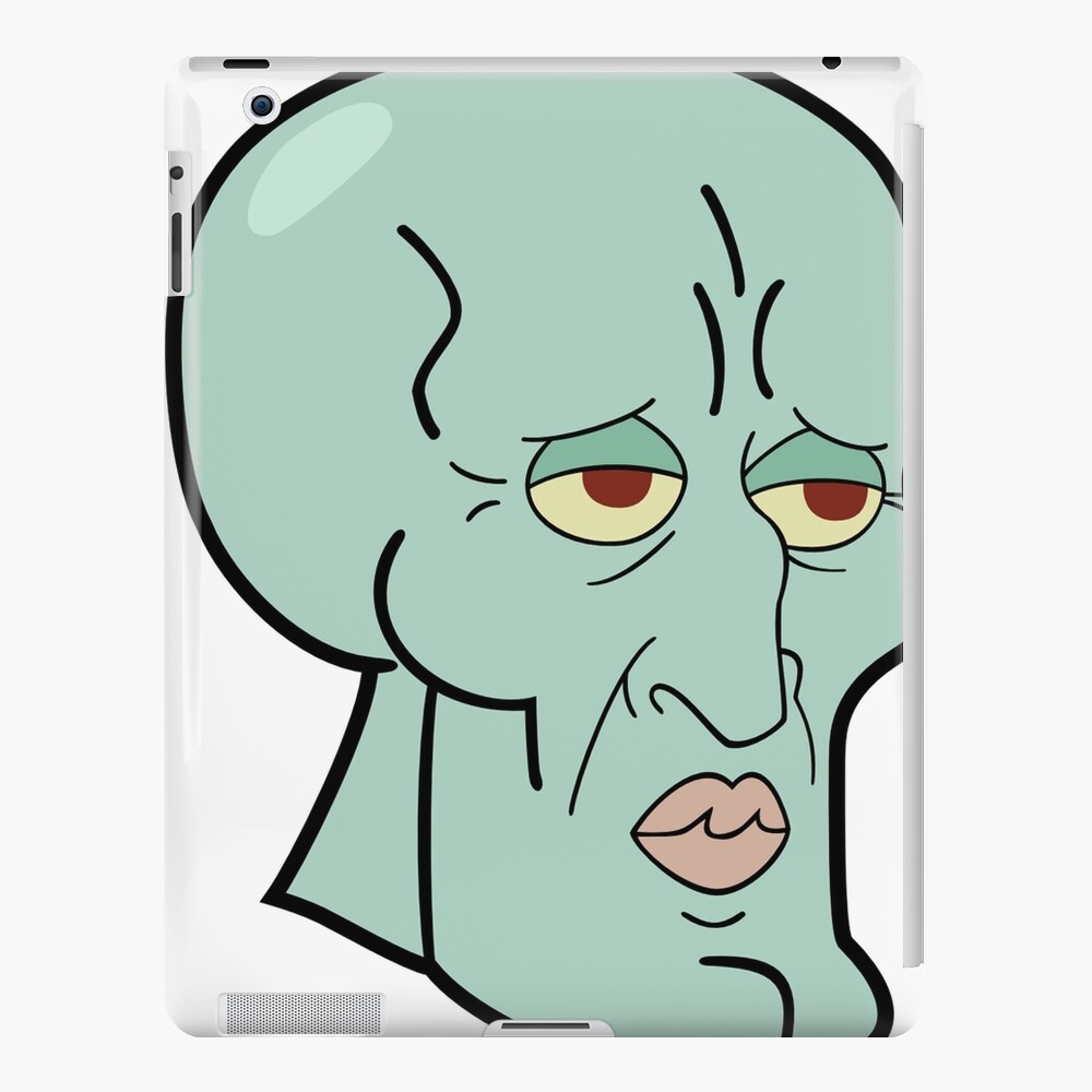 "Handsome squidward meme reaction face" iPad Case & Skin by KingZel