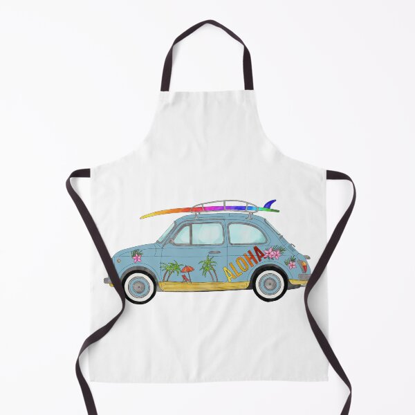 Item preview, Fiat 500 with surf board designed and sold by portosabbia.