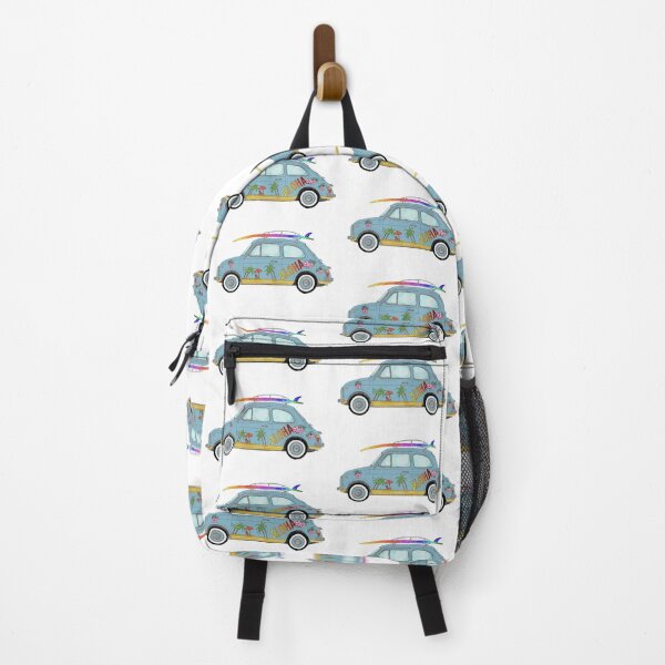 Item preview, Fiat 500 with surf board designed and sold by portosabbia.