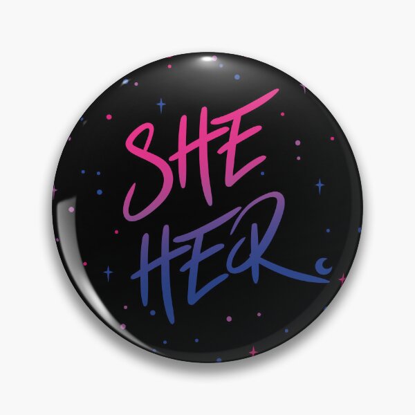 Item preview, Bi Flag Stars She/Her Pronouns designed and sold by MoonMint.
