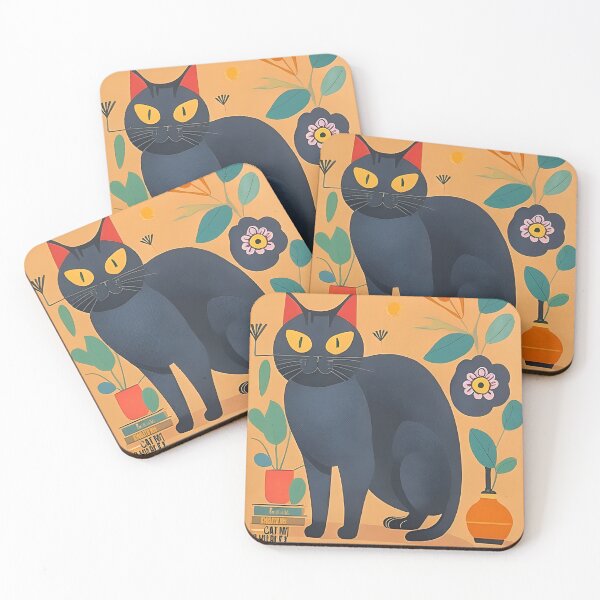 Item preview, Atomic Mid century cat - Retro Cat-Mid Century Modern Art  designed and sold by Tamas Das.